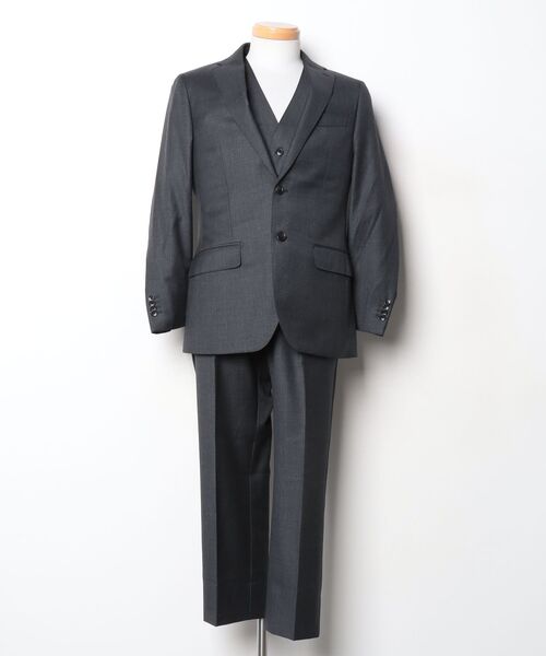 【BEAMS】チャコールグレースーツ サイズ46 BEAMS HEART（ビームス ハート） 3ピーススーツ 46(M