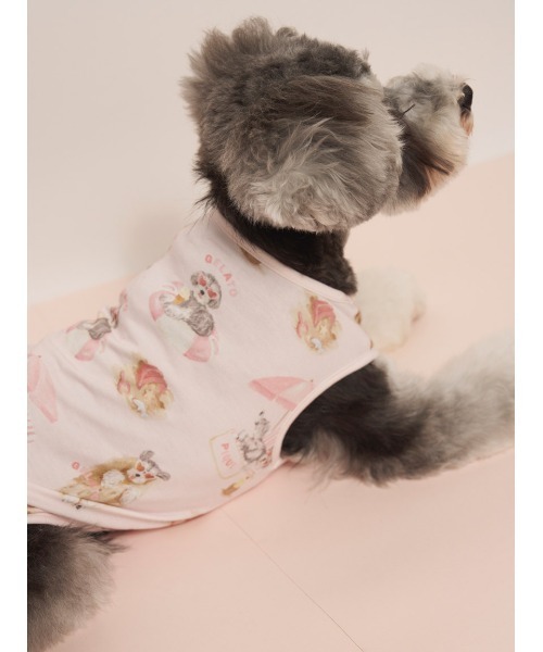犬 服 「CAT＆DOG」「接触冷感」 ビーチ シュナウザー柄Coolingプルオーバー | gelato pique | 05