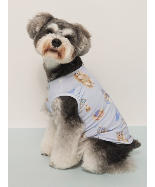 犬 服 「CAT＆DOG」「接触冷感」 ビーチ シュナウザー柄Coolingプルオーバー | gelato pique | 11