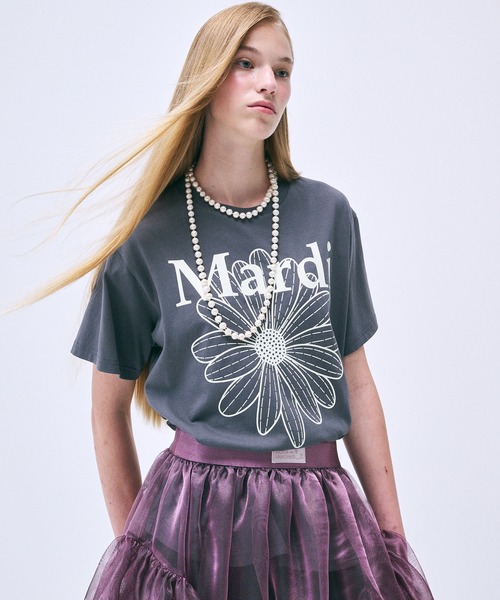 「Mardi Mercredi」 半袖Tシャツ FREE ホワイト×グレー レディース_画像8
