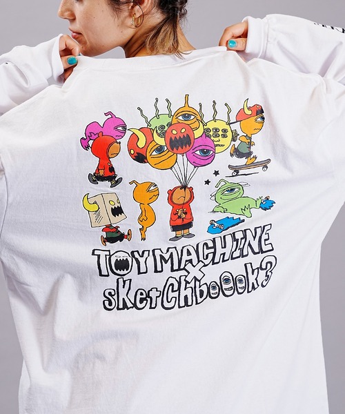 「TOY MACHINE」 長袖カットソー M オリーブ レディース_画像6