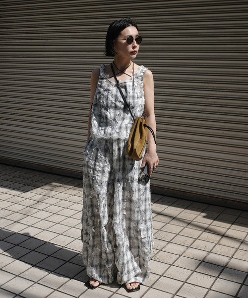 Ameri（アメリ） ブラウス シャツ 夏 MEDI 2WAY MIA PUCHI N/SL BLOUSE