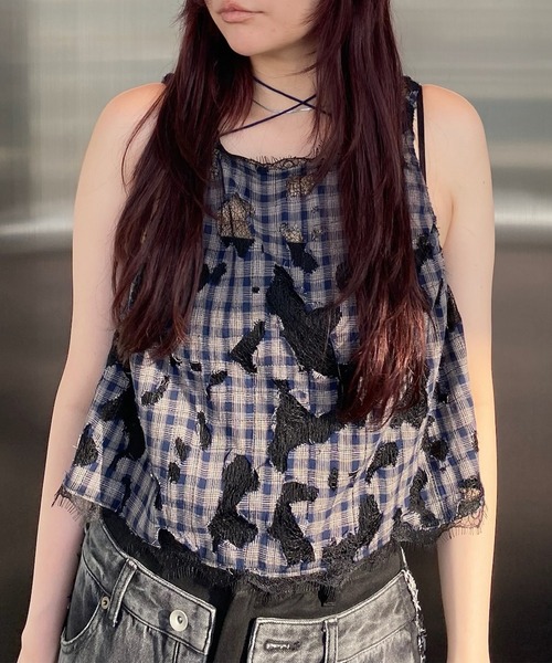 Ameri（アメリ） ブラウス シャツ 夏 MEDI 2WAY MIA PUCHI N/SL BLOUSE