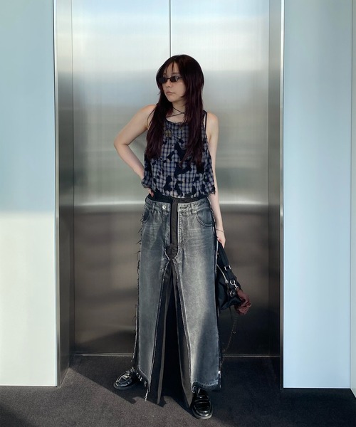 Ameri（アメリ） ブラウス シャツ 夏 MEDI 2WAY MIA PUCHI N/SL BLOUSE