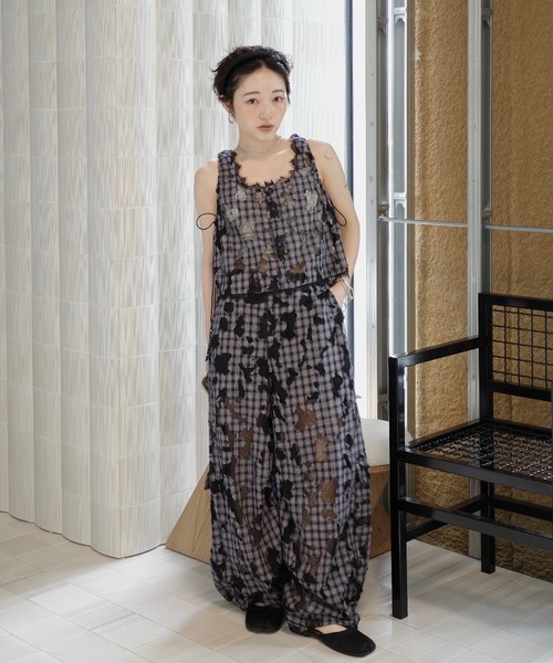 Ameri（アメリ） ブラウス シャツ 夏 MEDI 2WAY MIA PUCHI N/SL BLOUSE