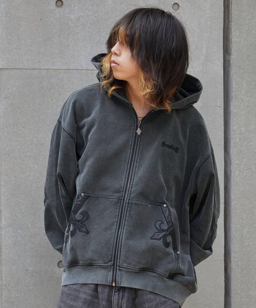 SUPPLIER ジップパーカー Mサイズ ブラック SUPPLIER（サプライヤー） ジップアップパーカー M ブラック メンズ