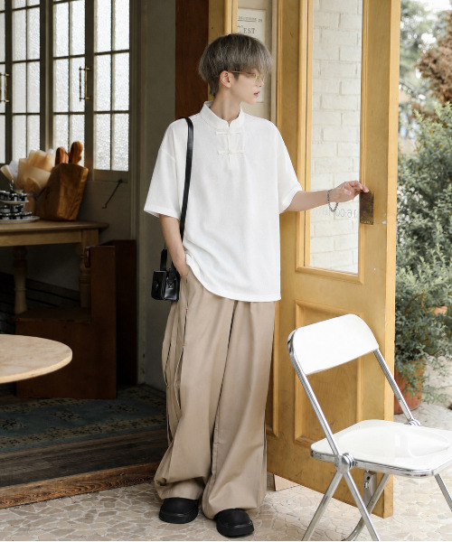 NEOS（KOKUYO） ヘンリーネック tシャツ 「neos」楊柳風 チャイナ