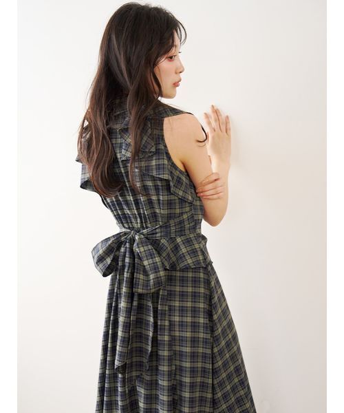 LILY BROWN（リリーブラウン） ワンピース ラッフルフリルペプラム