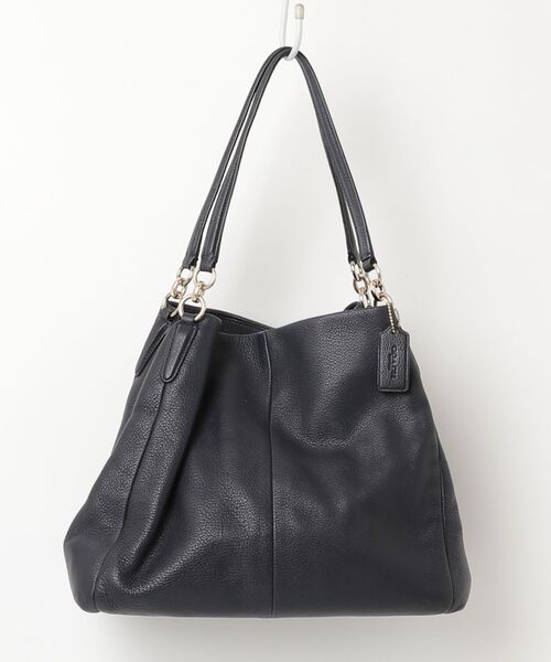 COACH コーチ シグネチャー トートバッグ ネイビー キャンバス レザー COACH（コーチ） トートバッグ - ネイビー レディース : ZOZOTOWN