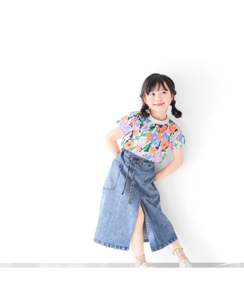 「L.COPECK」 「KIDS」ロングスカート 120cm オレンジ キッズ_画像5