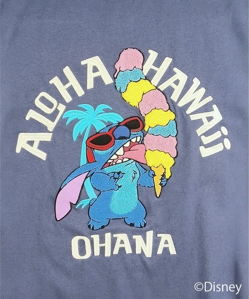 tシャツ ハワイ＆リゾートスティッチサガラ刺繍Tシャツ メンズ