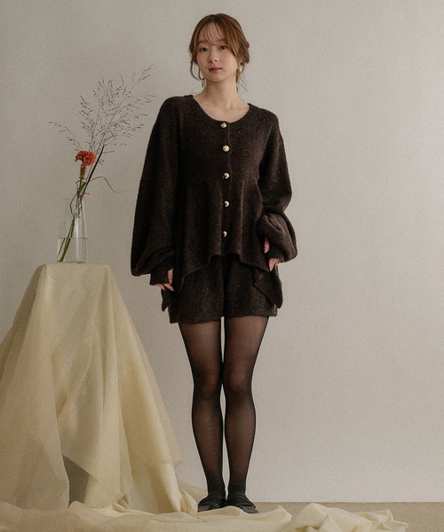 mideal（マイディール） ワイドパンツ パンツ glitter shaggy knit