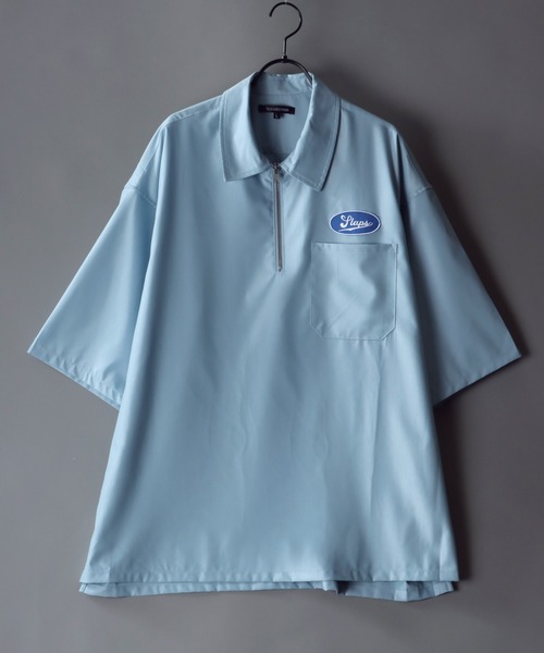 SITRY シャツ wide silhouette half zip Work shirt/ワイド
