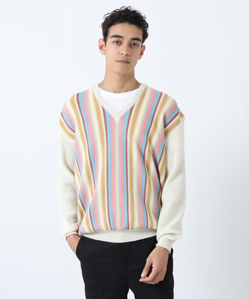 セーター ニット 「FANNI LEMMERMAYER/ファニ レママイヤー」SMU 12 COL V NECK プルオーバー メンズの画像