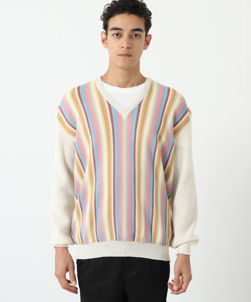 セーター ニット 「FANNI LEMMERMAYER/ファニ レママイヤー」SMU 12 COL V NECK プルオーバー メンズの画像