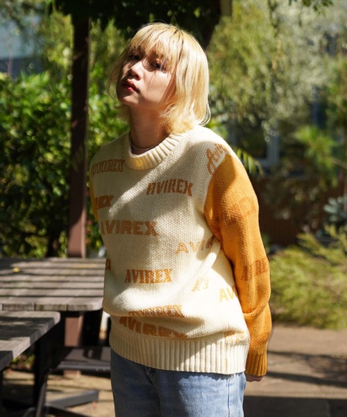 AVIREX（アヴィレックス）のロゴニット　レディース AVIREX ニット セーター LOGO KNIT/ ロゴニット レディース