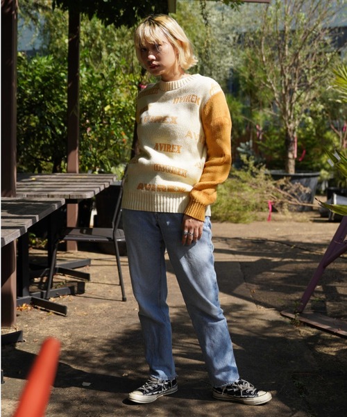 AVIREX ニット セーター LOGO KNIT/ ロゴニット レディース