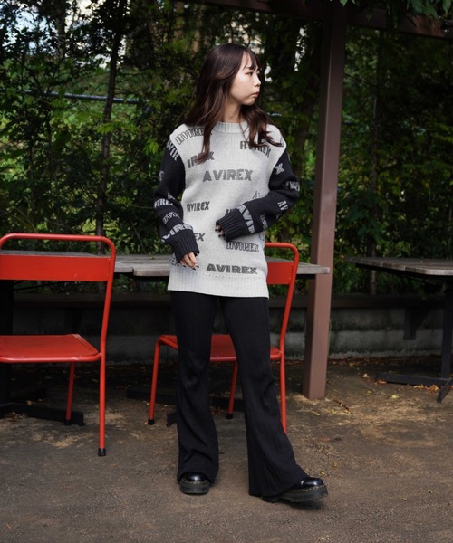 AVIREX（アヴィレックス）のロゴニット　レディース AVIREX ニット セーター LOGO KNIT/ ロゴニット レディース