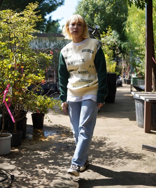 AVIREX（アヴィレックス）のロゴニット　レディース AVIREX ニット セーター LOGO KNIT/ ロゴニット レディース