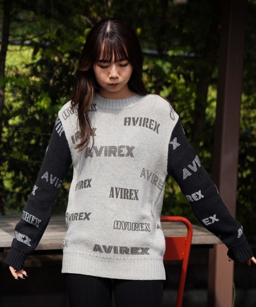 AVIREX ニット セーター LOGO KNIT/ ロゴニット レディース
