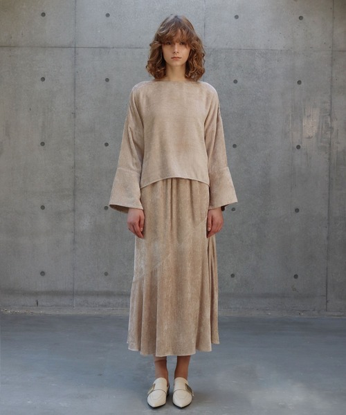 ブラウス シャツ boat neck corduroy blouse(ボートネックコーデュロイブラウス) レディース DRESSLAVE ブラウス シャツ boat neck corduroy blouse(ボート