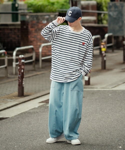 SIDEWAY STANCE tシャツ 「SIDEWAY STANCE」ボーダー/リンガー