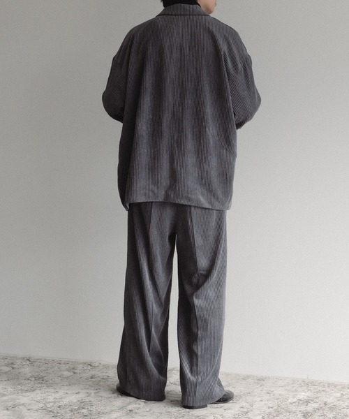 epnok スラックス センタープレスワイドバギースラックス メンズ