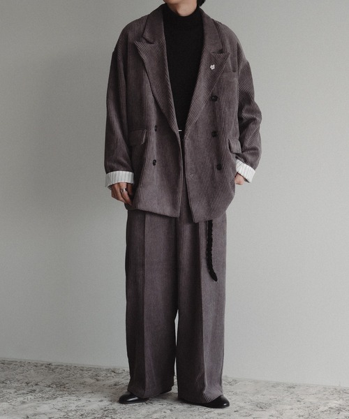 epnok スラックス センタープレスワイドバギースラックス メンズ