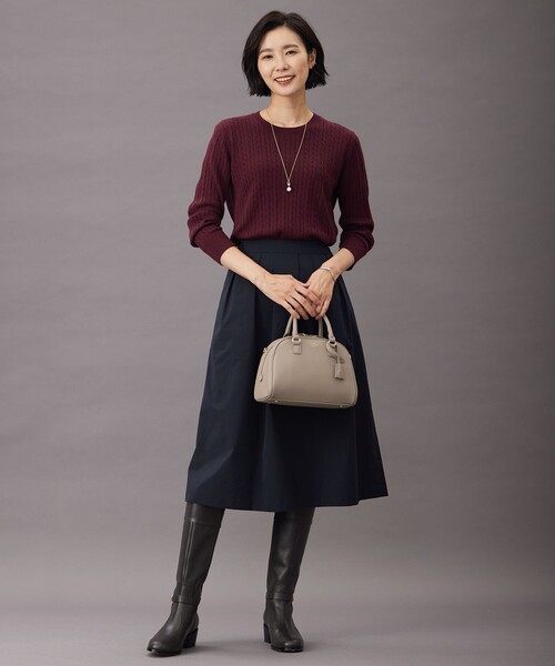 ニット セーター 「洗える」KNIT BASIC クルーネック レディース