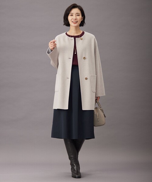 ニット セーター 「洗える」KNIT BASIC クルーネック レディース