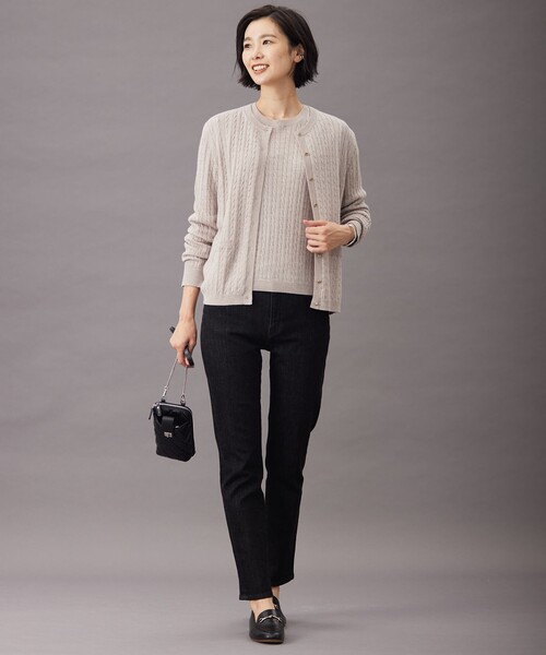 ニット セーター 「洗える」KNIT BASIC クルーネック レディース