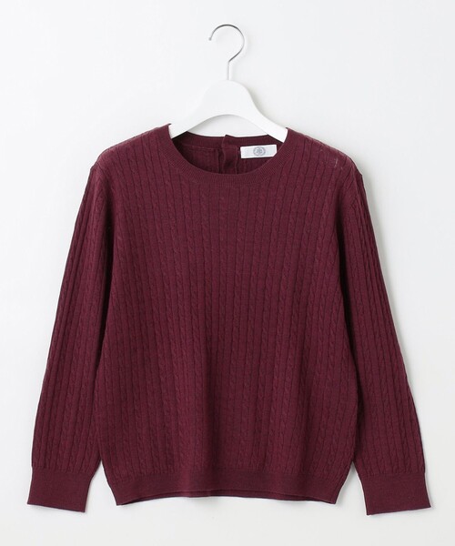ニット セーター 「洗える」KNIT BASIC クルーネック レディース