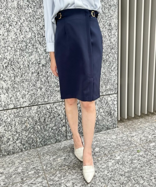 【新品タグ付き】JUSGLITTY サイドベルトミニスカート　紺 サイドベルトミニスカート | スカート | JUSGLITTY（ジャス