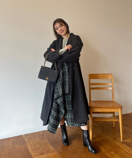 Lil Ambition ステンカラーコート コート 「2way」ネックロングコート  