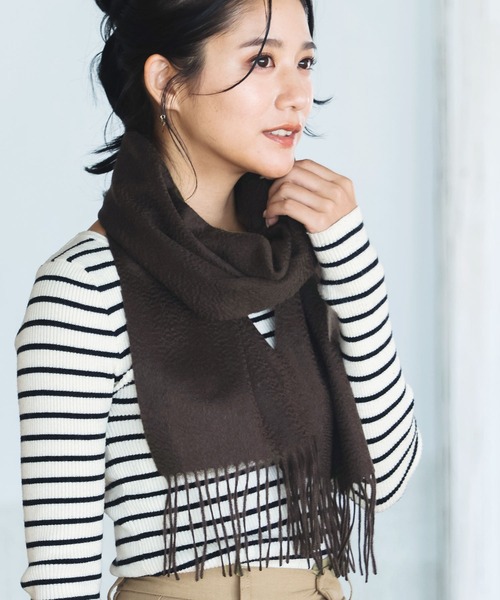 45R カシミヤ マフラー ストール sankyo shokai（三京商会） マフラー ストール カシミヤ100% 厚手 無地