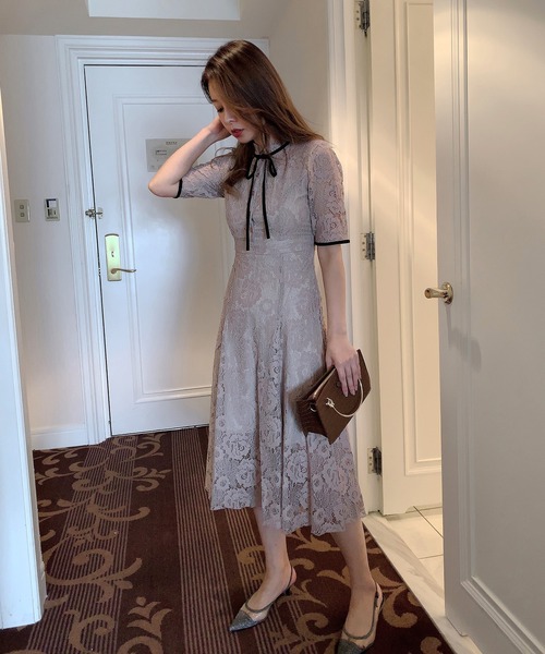 Leja」 半袖ワンピース SMALL グレー レディース