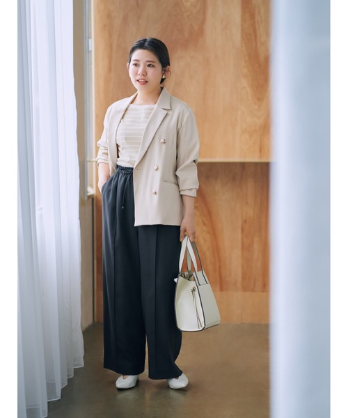 tシャツ ボートネックボーダーゆるT「低身長・小柄女性