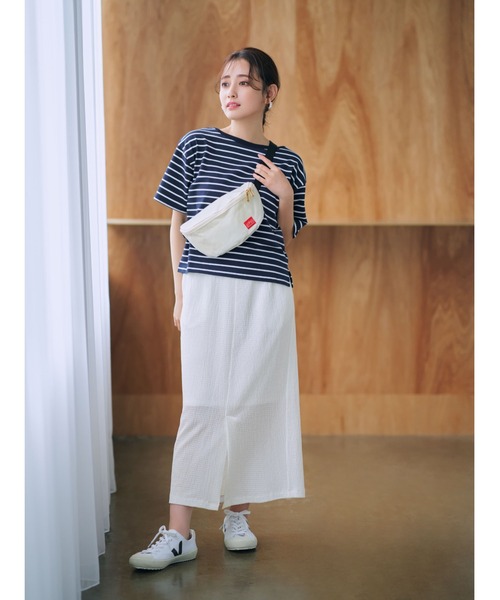 tシャツ ボートネックボーダーゆるT「低身長・小柄女性」 レディース tシャツ ボートネックボーダーゆるT「低身長・小柄女性