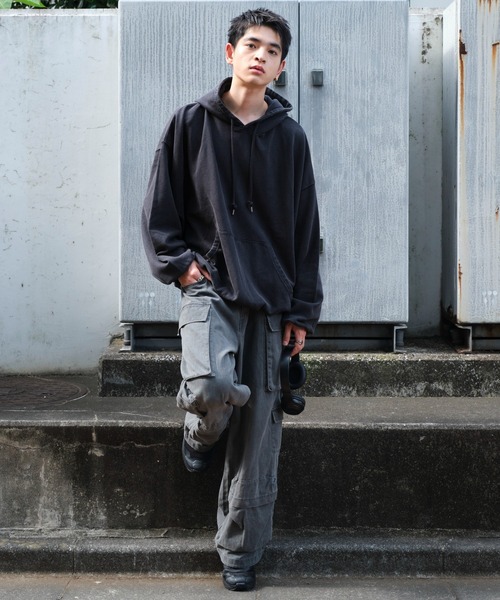 BOY FRIEND フライトジャージ半袖パーカー黒ヴァクトー ヴォヤージュ BOY FRIEND フライトジャージ半袖パーカー黒ヴァクトー ヴォヤージュ