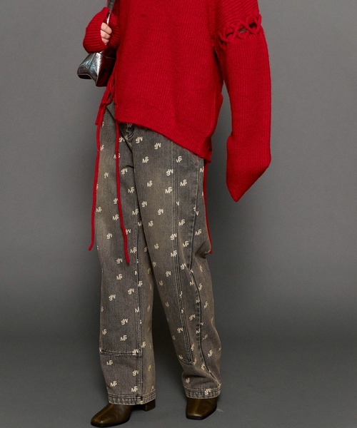 MAISON SPECIAL ジーンズ デニム デニムパンツ Monogram Print