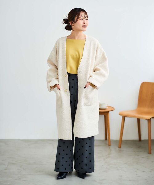 新品　le.coeur blanc ブラック黒 膝丈コート テントラインステンカラーコート/le.coeur blanc(ルクールブラン