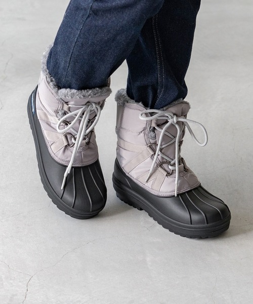 moz（モズ） ブーツ 滑り止め金具スパイク付き 防寒・防水ファース