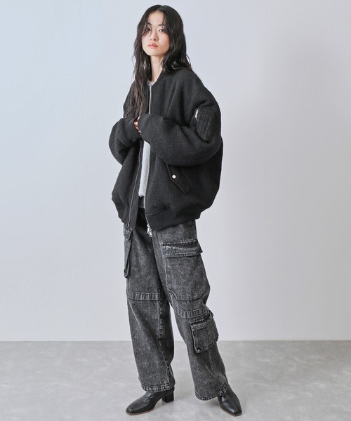 JUNRED ma1 ma-1 ツイードMA-1 メンズ レディース : ZOZOTOWN