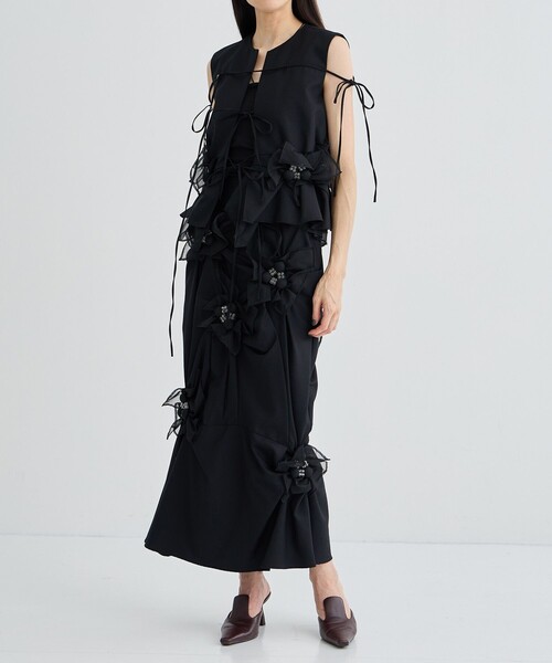 RIV NOBUHIKO リブノブヒコ　スカート　ブラック RIV NOBUHIKO（リブノブヒコ） スカート 「riv nobuhiko/リブノブヒコ