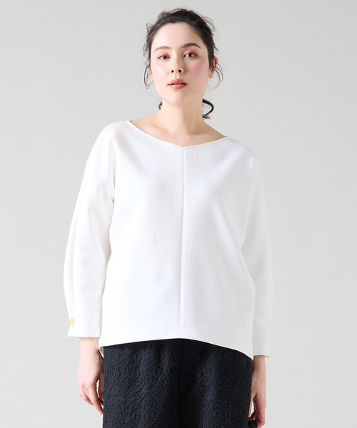tシャツ ビッグボタンドルマンスウェット レディース