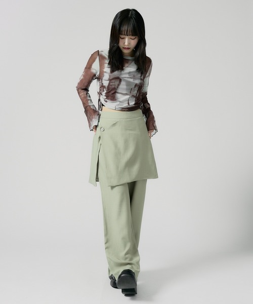 Chick スラックス パンツ Wrap Skirt with Slacks / 巻きスカート風