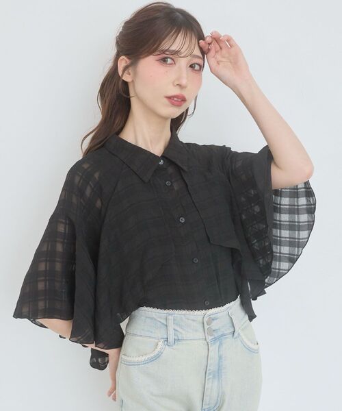 MAJESTIC LEGON（マジェスティックレゴン） ブラウス シャツ 半袖