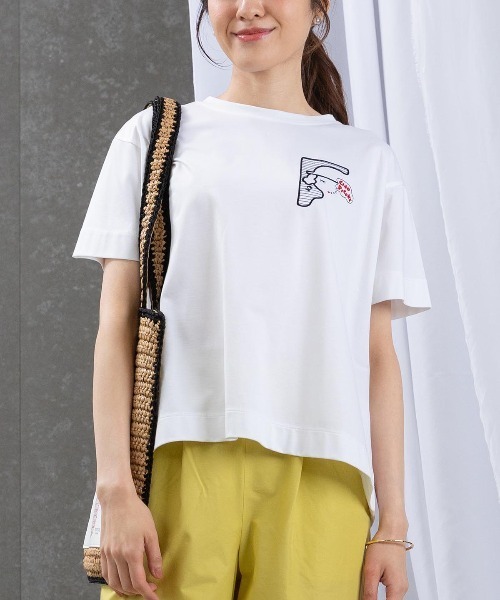 tシャツ スパンコール刺繍冷感プルオーバー レディース
