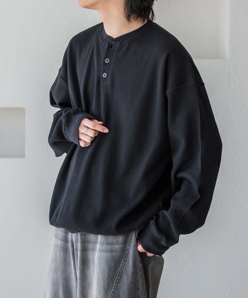 epnok tシャツ ワッフルヘンリーネックTee メンズ レディース