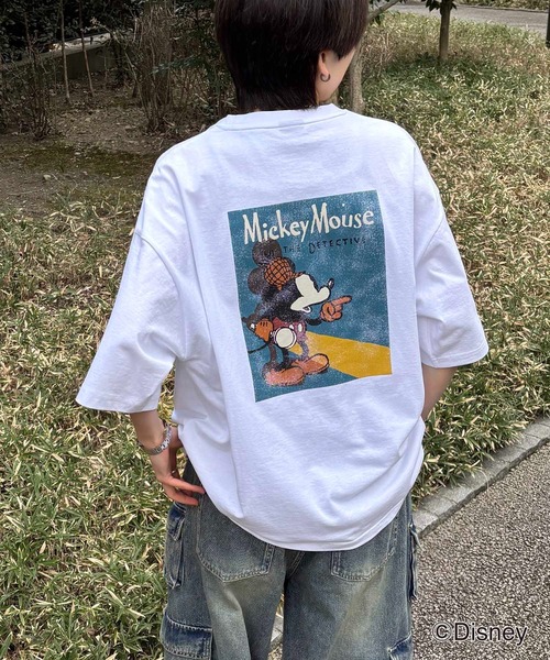 Disney FLORIDA ミッキー グーフィ 両面Tシャツ USA L 90's Disney 両面プリントTシャツ “Mickey Mouse × GOOFY / MADE